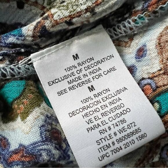 Bila boho paisley floral gauze swing top - Picture 3 of 5